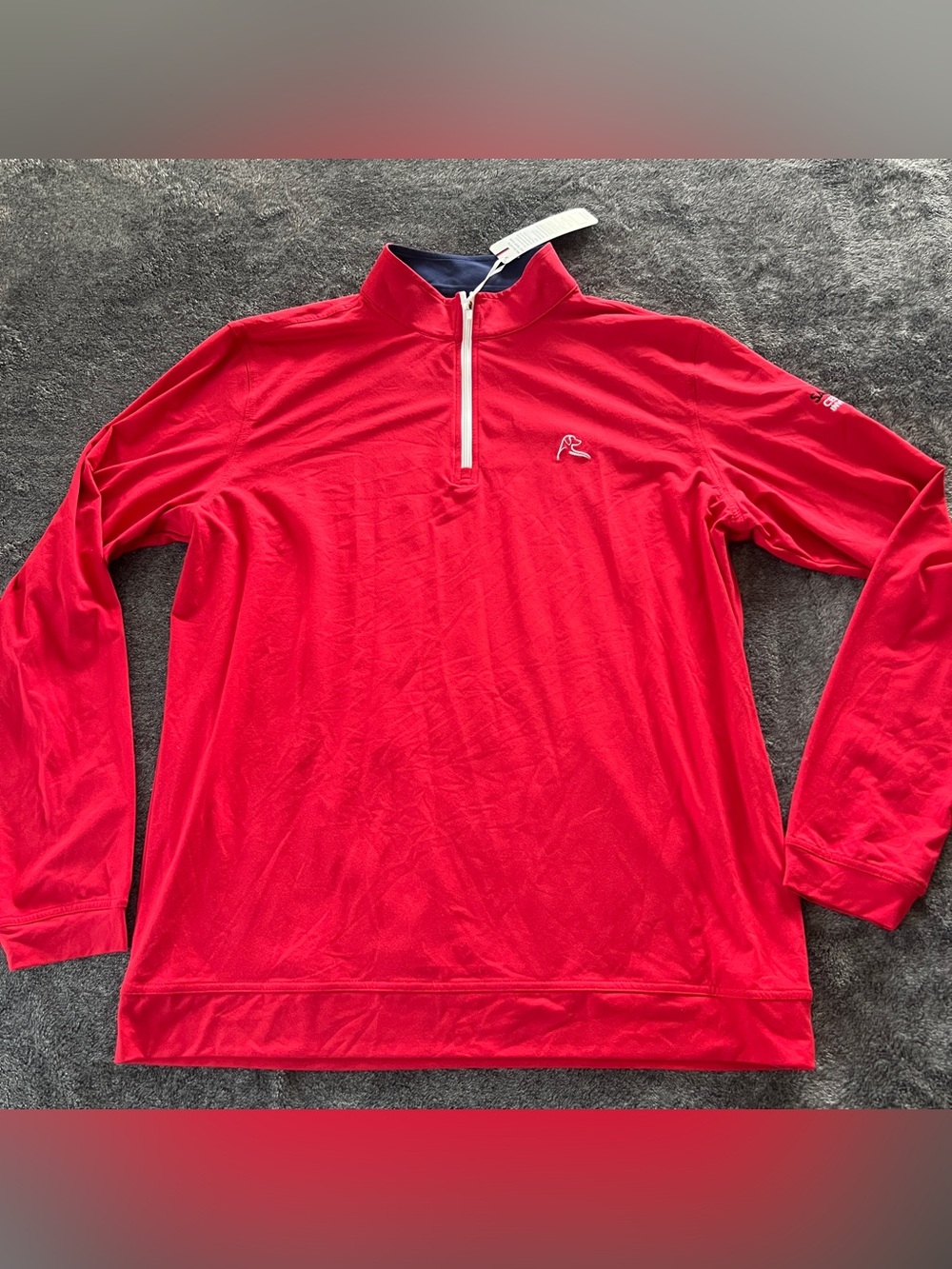 Rhoback Performance Q-Zip Pullover Mens Large Red 1/4 Zip The Cup NEW